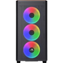 Powerboost PB-P2252BO USB 3.0, Atx Mesh, Ring Argb Fan, Turuncu Kasa