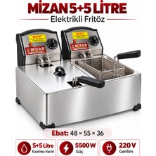 Mizan 5+5 Lt Çiftli Elektrikli Fritöz