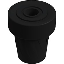 CATEKSSS Baston Lastiği Kanedyen Koltuk Değneği Asa Lastiği 22 mm Siyah - 38’li Paket