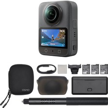 Osmo 360 Adventure Combo - 1 Inç Sensörlü 360 Derece Kamera, Yerel 8K-360° Video, 120MP Panoramik Fotoğraflar, 100 Dakika 8k Kayıt, Seyahat ve Spor Için Aksiyon ve Vlog Kamerası