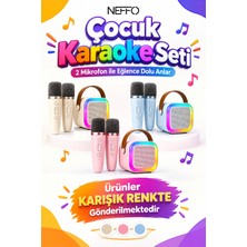 Neffo Bluetooth Çocuk Karaoke Mikrofon ve Taşınabilir Hoparlör | Çok Işlevli Müzik Çalar, Çocuk ve Yetişkin Için