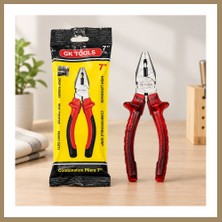 Bezos Saplı Pense 180 mm (7") Kırmızı Şeffaf 22
