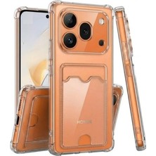 Prolysus Honor 600 Pro Kılıf Kartlıklı Şeffaf Silikon Darbe Dayanıklı Koruyucu Kamera Korumalı Kılıf