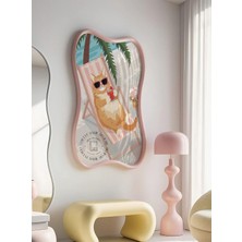 Des Vu Print Güneşlenen Kedi Posteri, Çerçevesiz Kedi Temalı Poster