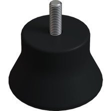 CATEKSSS M8X25 Leylak Bingo Ayak Çap:64 mm Siyah - 24’lü Paket