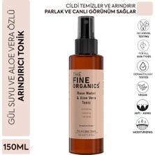 3 Adet The Fine Organics Gül Suyu & Aloe Vera Özlü Gözenek Sıkılaştırıcı ve Arındırıcı Tonik 150 ml