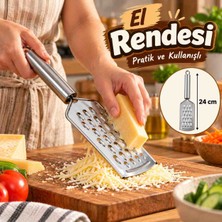Kea Ev Eşyaları 24 cm Paslanmaz Çelik El Rendesi Peynir Havuç Sebze Rendesi Mutfak Rendesi