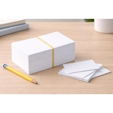 Gr. 1.hamur 5x8 cm Boş Kart – Kelime & Not Kartları (50 Adet)
