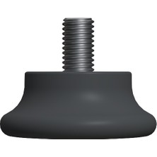 CATEKSSS M6X15 Düz Bingo Ayak, Pingo Ayak Çap:30 mm Gri - 56’lı Paket