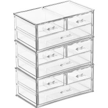 Katlı 9 Çekmeceli Çok Amaçlı Akrilik Makyaj Organizer 24X14X30 cm