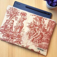 Ayza Stüdyo 13-14 Inç Macbook Uyumlu Kapitone Tablet & Laptop Kılıfı - Eski Zamanlar (34X25 Cm)