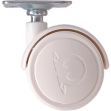 CATEKSSS Oynak Tablalı Dolap Sehpa Masa Ayağı Mobilya Tekerleği 40 mm Beyaz - 4’lü Paket