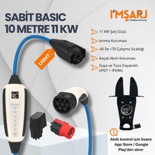 Nrgkick 11KW 16A Taşınabilir Şarj Istasyonu (Sabit Basic Light Set 10M Duvar Askı Aparatlı Monofaze Trifaze Ac Mobil Wallbox Opsiyonel Wifi+Bluetooth)