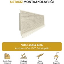 Vilo Linela 404 Auckland Oak Pvc Süpürgelik 2m – Usta Gerektirmeyen Montaj - Suya ve Neme Dayanıklı