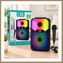 Bezos 8 Inç Bluetooth Mikrofonlu Karaoke Hoparlör (Şarjlı, Rgb) 22
