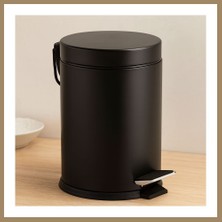 Bezos 3l Pedallı Metal Çöp Kovası Siyah 22