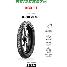 Heidenau K60 Tt 80/90-21 48P Ön Motosiklet Lastiği (2022)
