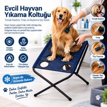 Biyikli Piyade Bıyıklı  Piyade Bıyıklı Piyade Katlanabilir Kedi Köpek Kışlık Bakım Standı - Ev Tipi Tırnak Kesimi, Tıraş, İlaçlama ve Tarama Sandalyesi