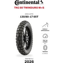 Continental Tkc 80 Twinduro M+S 130/80-17 65T Arka Motosiklet Lastiği (2026)