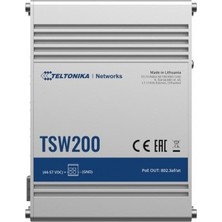Teltonika Teltonıka 8port 240W 2-Sfp Poe+ Gigabit Endüstriyel Yönetilemez Switch TSW200