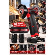 Zenviaa DFL70 12V Mini Şarjlı Taşlama 2 Adet 2.0AH Li-Ion Akü 76 mm Kesici Disk 10 Adet Taş Hed