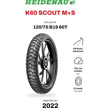 Heidenau K60 Scout M+S 120/70 B19 60T Ön Motosiklet Lastiği (2022)