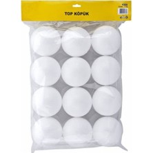 Bubu KP003 5 cm Strafor Köpük Top 12'li Paket Renkli Yapıştırıcılar İçin Uygun