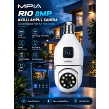 MPIA Mpıa Rıo 8mp Ampul Tipi Suya Dayanıklı Kablosuz Akıllı Wi-Fi Ip Kamera