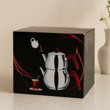 Marsilyan Paslanmaz Çelik Çaydanlık Seti (1l + 2l) Küre Model