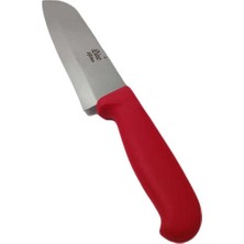 Şef Bıçağı Dinç Kitchen Santoku Kırmızı 17,5cm