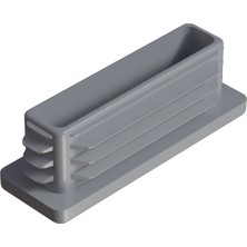 CATEKSSS 20X60 mm Profil Için Kademeli Içe Geçme Profil Tapası, Profil Kapak, Profil Tapa Gri RAL7035 - 38’li Paket