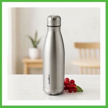 Bezos 500 ml Paslanmaz Çelik Şişe Termos (Krom, Kaydırmaz Taban) Arz