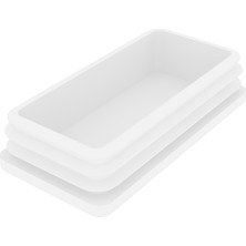 CATEKSSS 60X120 mm Profil Için Kademeli Içe Geçme Profil Tapası, Profil Kapak, Profil Tapa Beyaz - 26’lı Paket