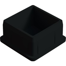 CATEKSSS 40X40 mm Bombeli Iç Profil Tapası 2 mm Siyah - 20’li Paket