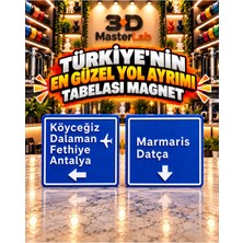 Mosso Steel 2 Li Set Magnet / Tabela Magnet / Yol Tabelası Magnet / Dolap Süsü