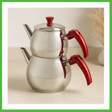 Bezos Büyük Aile Çelik Çaydanlık Seti (Üst 1.2l / Alt 2l) Arz