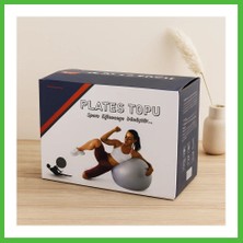 Bezos Pilates Topu 60 cm - Renkli Çizgili Plastik Arz