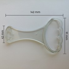 CATEKSSS Baza Tutma Kolu Elcek Şeffaf (Esnek Plastik) - 20’li Paket