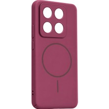 Ulu Pazarlama Xiaomi Mi 14T Pro Mika Pc Magsafe Kapak - Bordo