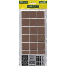 CATEKSSS Paficic Kare Yapışkanlı Sandalye Koltuk Mobilya Ayak Keçesi Felt 30X30 mm Kahve - 45’li Paket