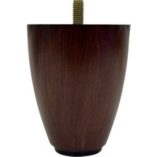 CATEKSSS 10 cm 3/8 Kalın Diş (Ahşap Ceviz) Plastik Mobilya Yükseltici Koltuk Kanepe Armut (Tombul) Ayağı Ayakları - 12’li Paket