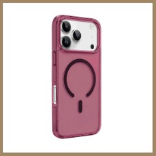 Bezos iPhone 18 Pro Max Uyumlu/17 Pro Max Kılıf Pc Real Magsafe Kapak - Bordo 22