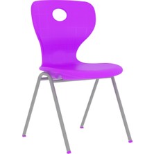 CATEKSSS Modern Monoblok Sandalye Kurs Okul Kolej Öğrenci Sandalyesi Fuşya - 26’lı Paket