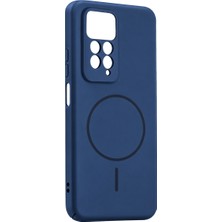 Ulu Pazarlama Xiaomi Redmi Note 11 Pro Mika Pc Magsafe Kapak - Mavi
