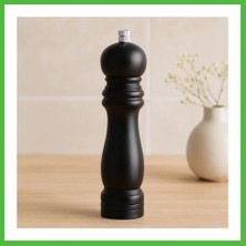 Bezos Siyah Ahşap Tuz ve Baharat Öğütücü - Büyük (Ø4.5 cm x 19.5 Cm) Arz