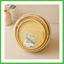 Bezos Bambu Ahşap Yuvarlak Tepsi Seti 30/35/38 cm (3'lü) Arz
