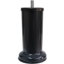 CATEKSSS 12 cm Baza Ayağı Koltuk Ayağı Kanepe Ayağı Civatalı 3/8 (Kalın Diş) Antrasit Gri - 25’li Paket
