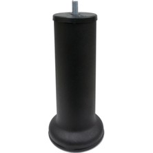CATEKSSS 15 cm Baza Ayağı Koltuk Ayağı Kanepe Ayağı Civatalı 3/8 (Kalın Diş) Texture Siyah - 15’li Paket