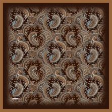 Lavanda-Lavander Paisley — Kahverengi Eşarp