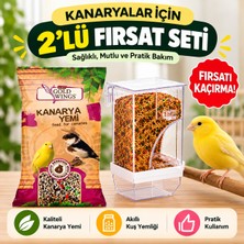Kanarya Yemi ve Akıllı Kuş Yemliği 2’li Fırsat Seti